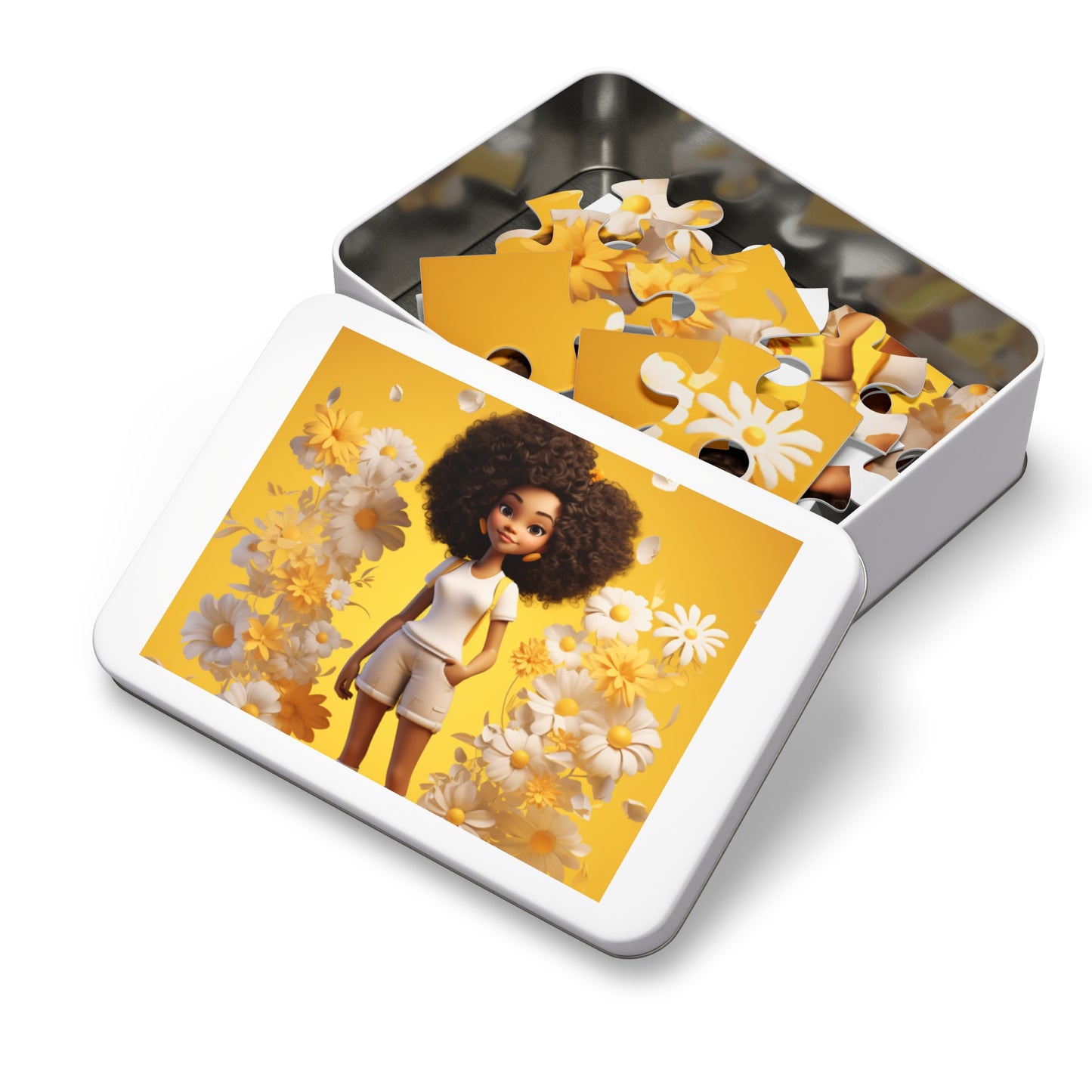 Beautiful Black Fairy (Yellow) Jigsaw Puzzle - 30 Pieces
