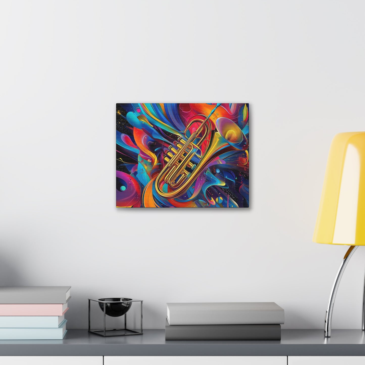 Colorful Trombone Canvas Wrap