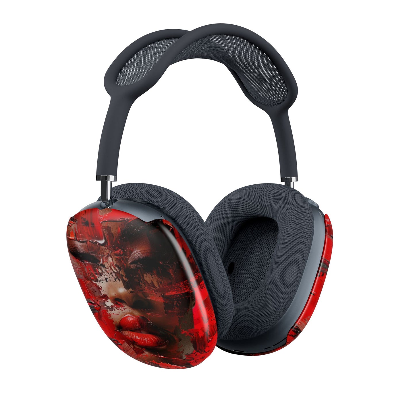 AirPod Max Case — Red Faced Woman Protective Covers (AOP)
