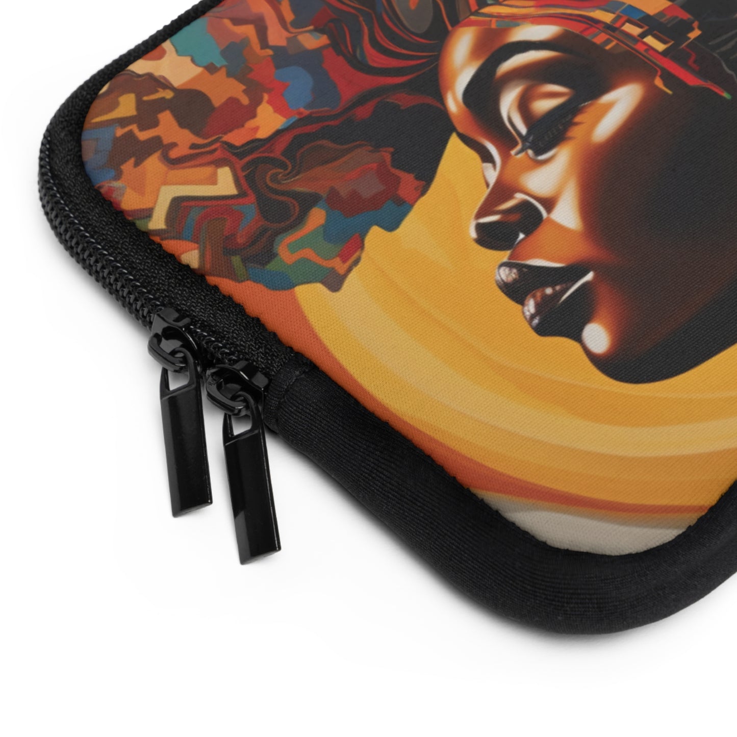 Colorful Black Woman Mane Laptop Sleeve