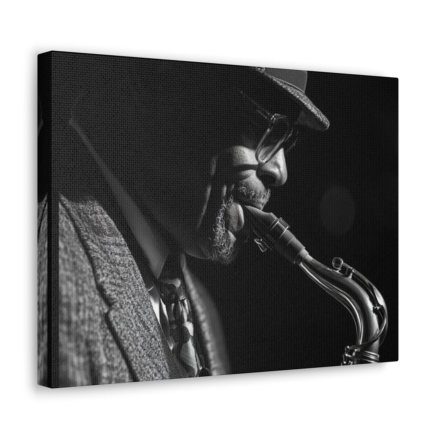 Soulful Sax Man Canvas Wrap