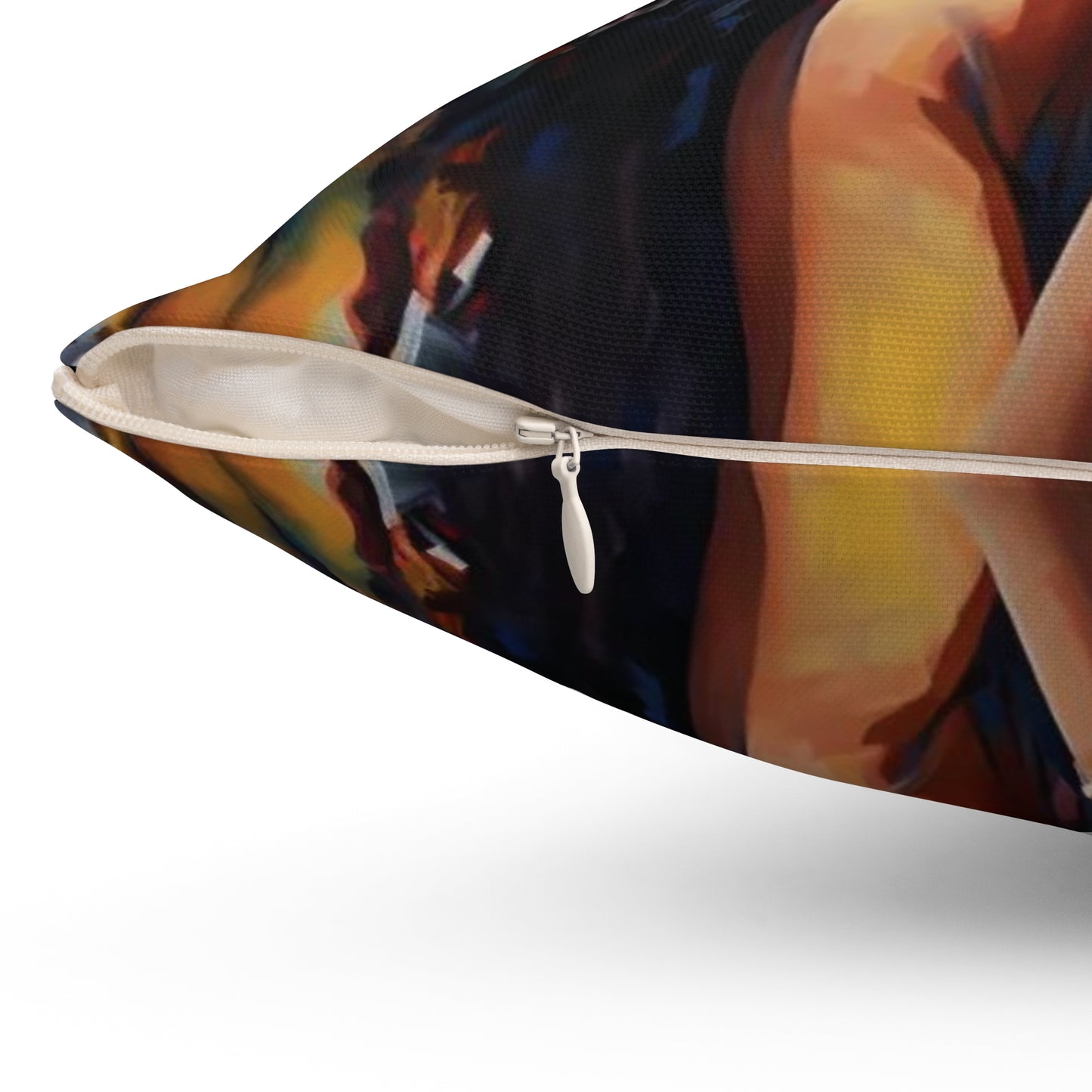 Jazzy Woman Singer Spun Polyester Square Pillow