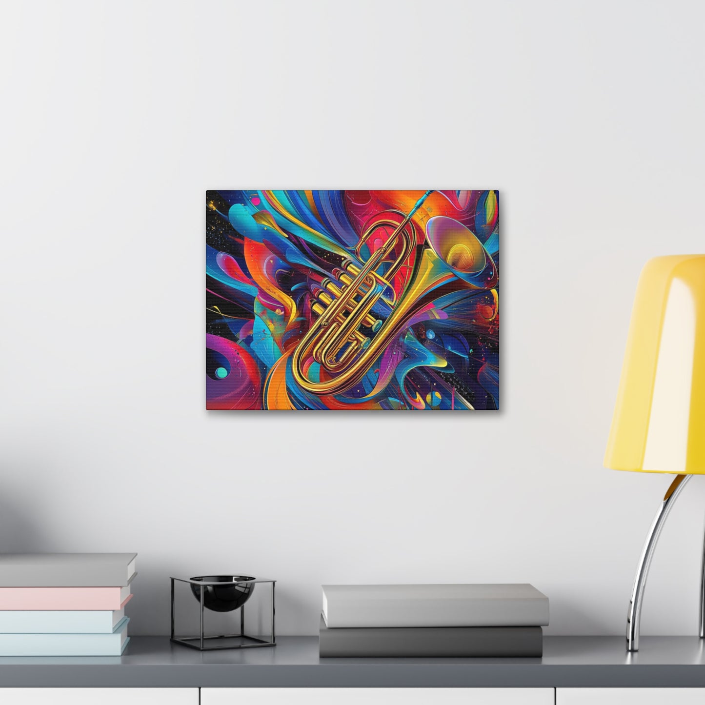Colorful Trombone Canvas Wrap
