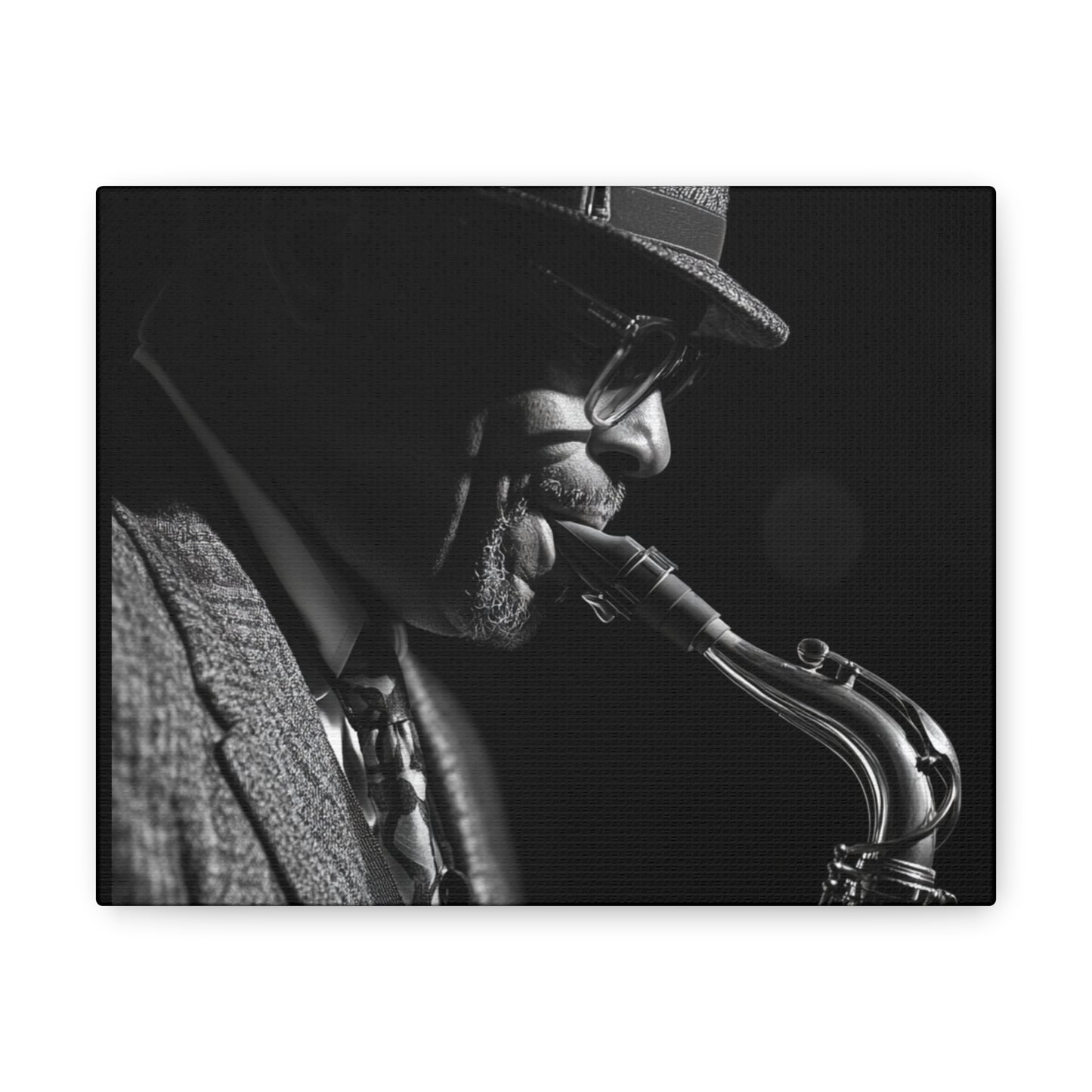 Soulful Sax Man Canvas Wrap