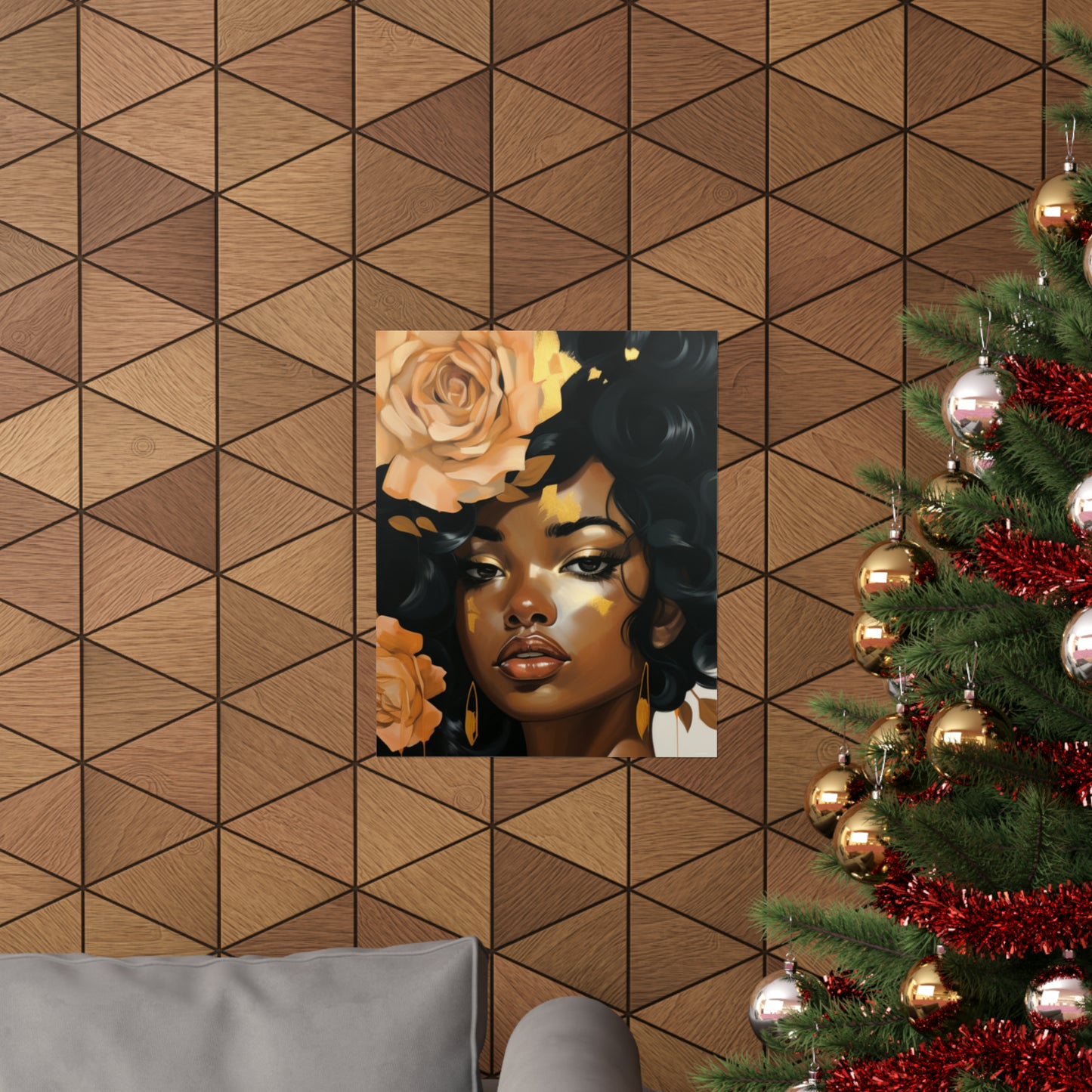 Beautiful Flowers Vertical Poster - Gold #1
