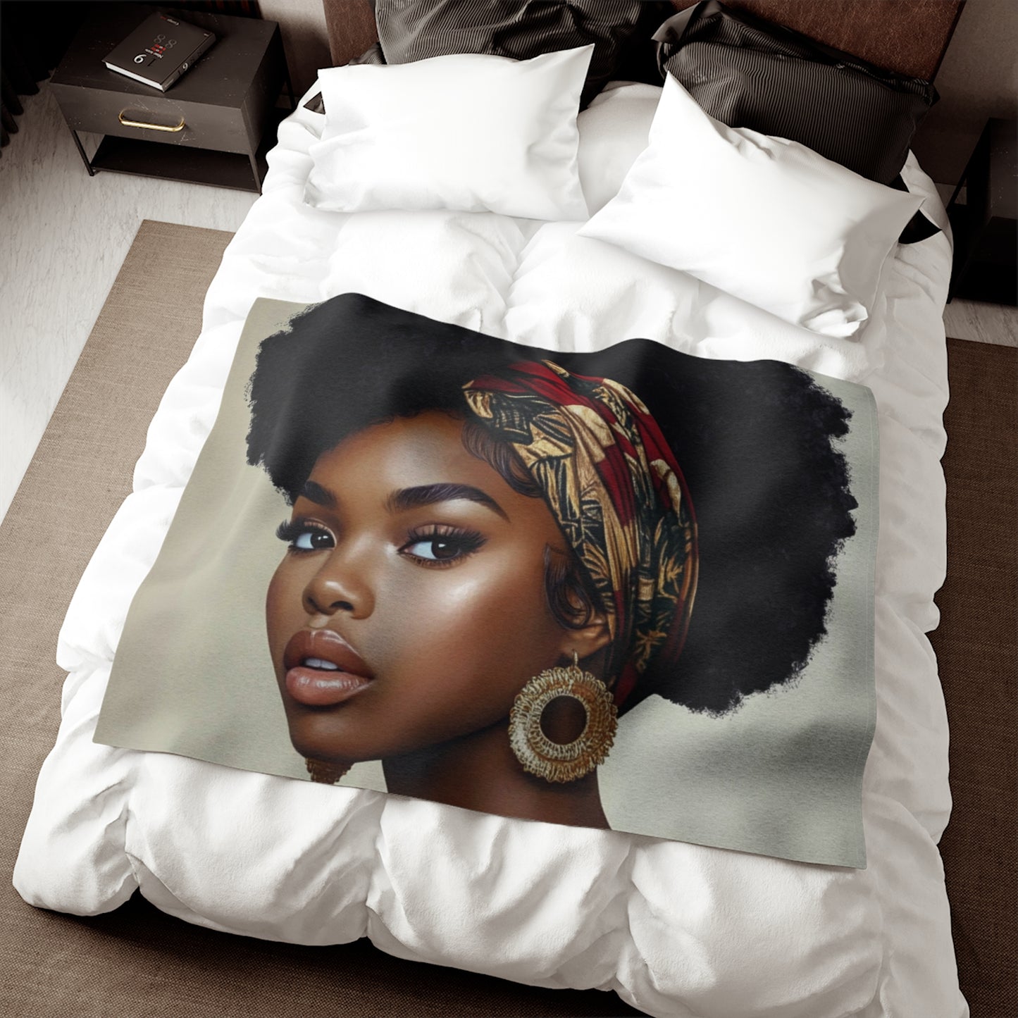Chic Afrocentric Sweatshirt Blanket - Stylish Cozy Home Decor