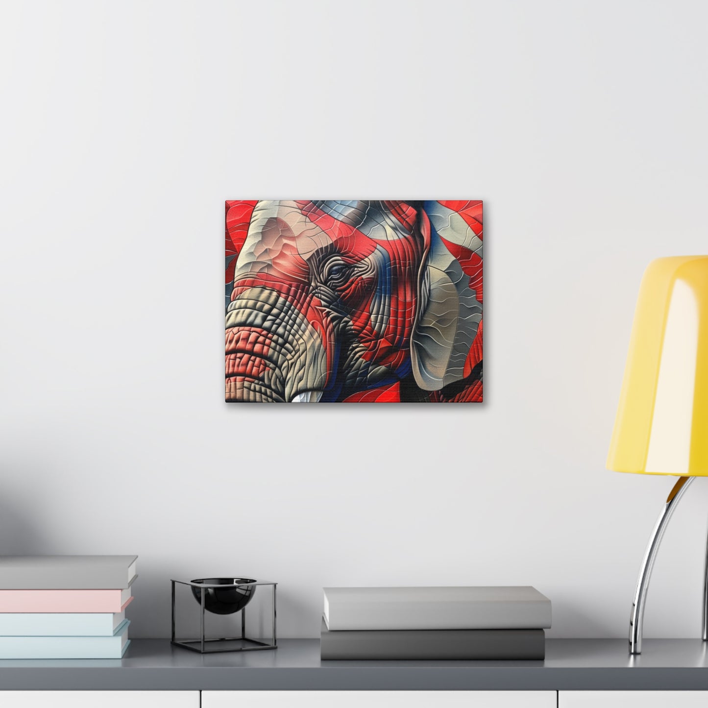Red Elephant Canvas Wrap
