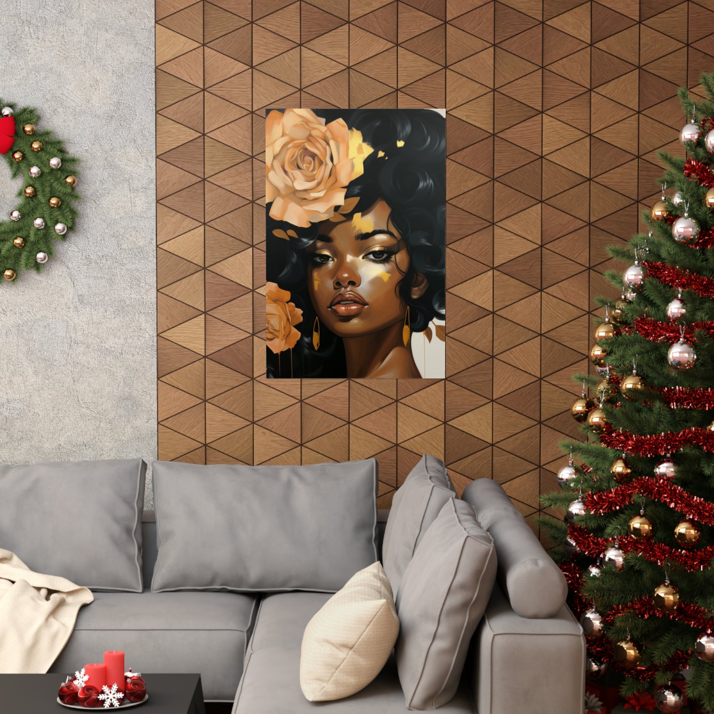 Beautiful Flowers Vertical Poster - Gold #1