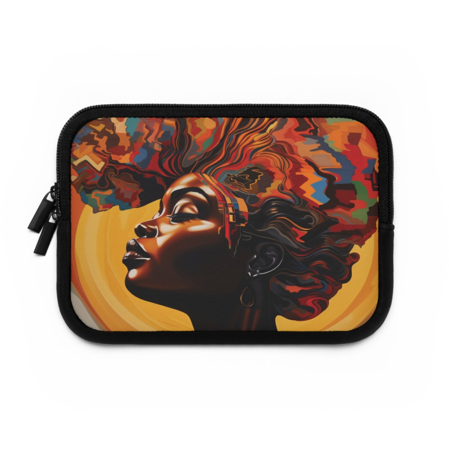 Colorful Black Woman Mane Laptop Sleeve