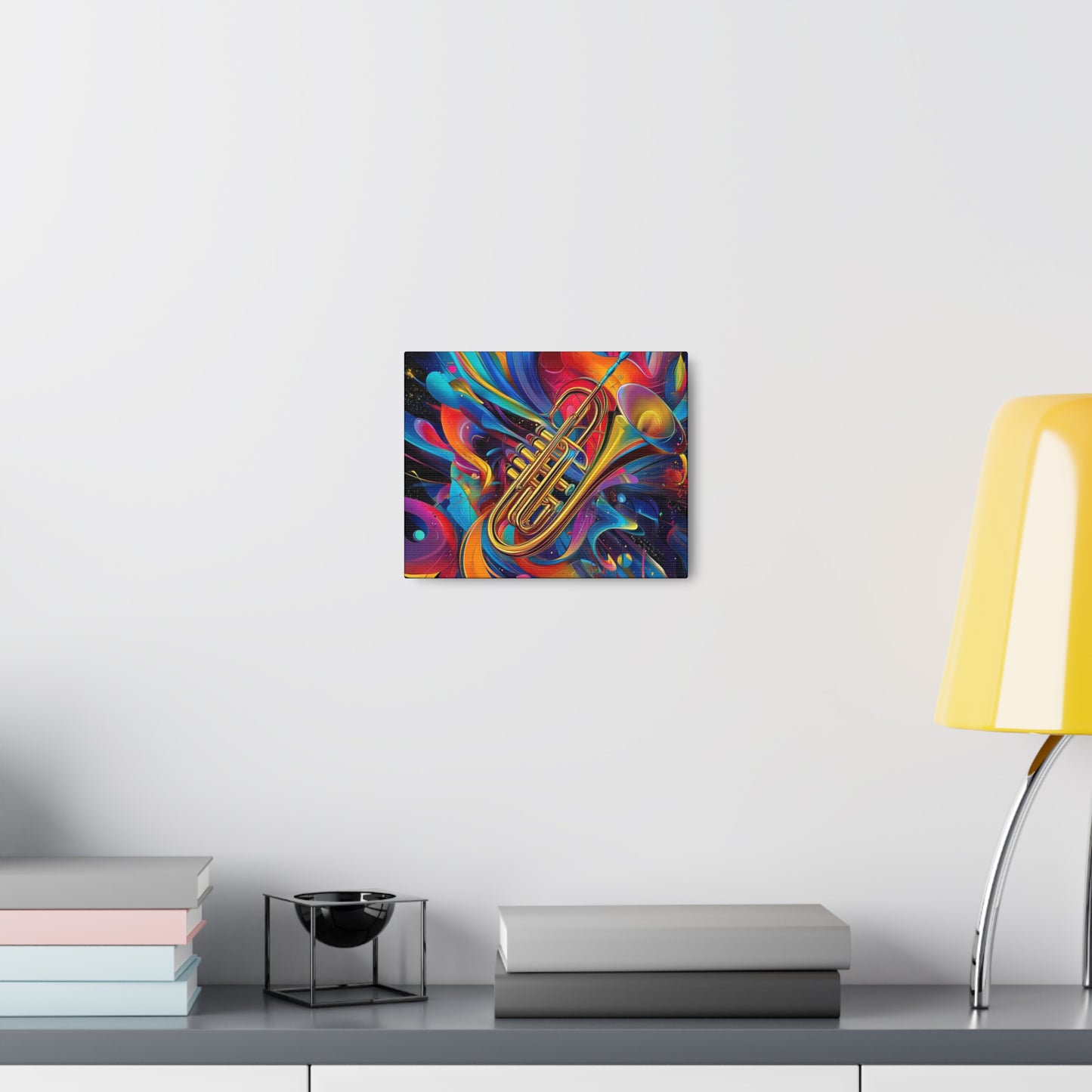 Colorful Trombone Canvas Wrap