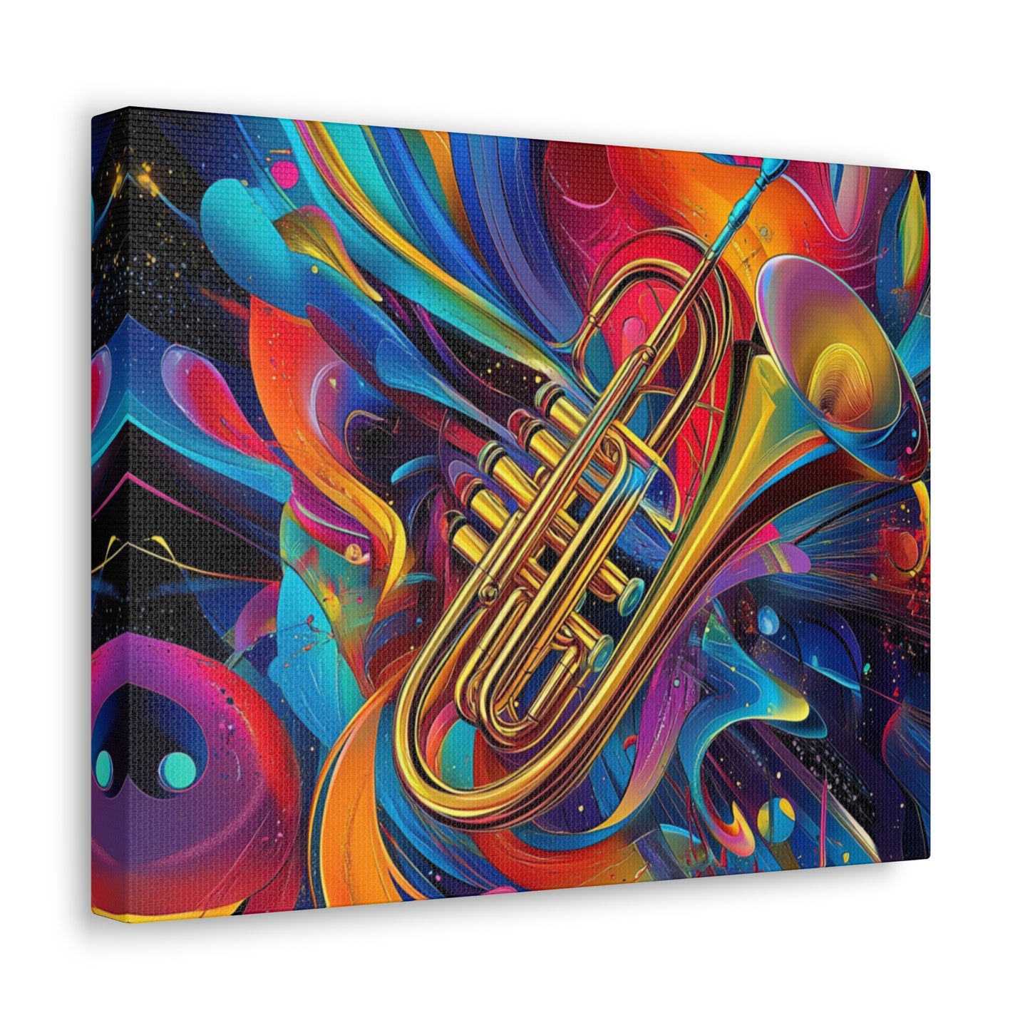 Colorful Trombone Canvas Wrap