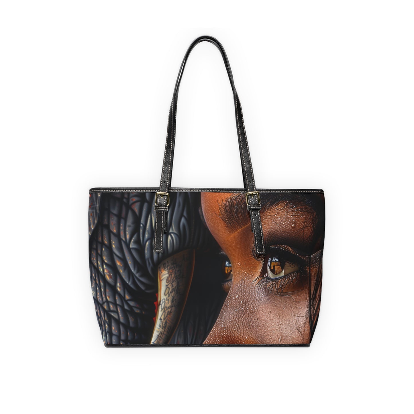 Diva and an Elephant PU Leather Shoulder Bag