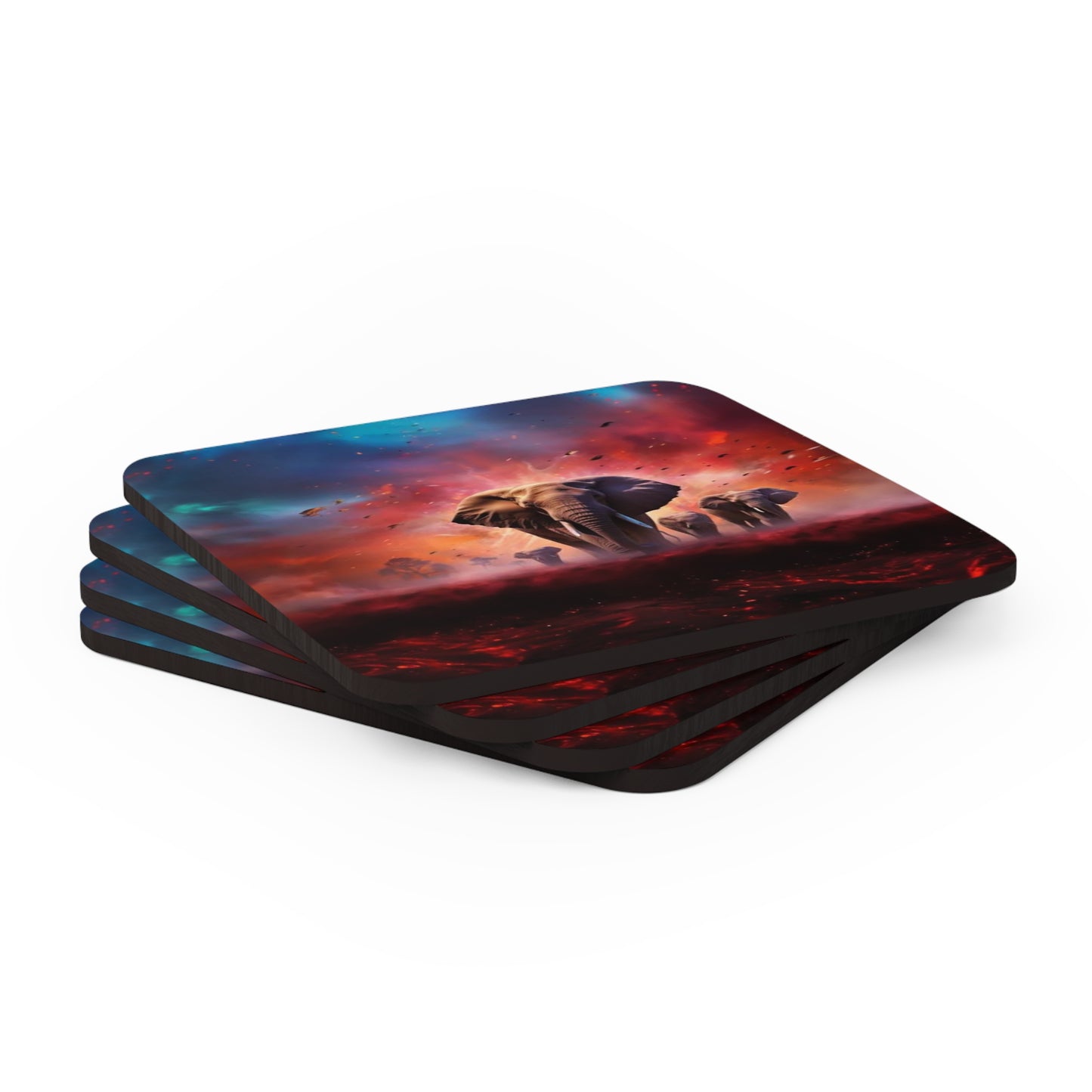 Elephant Parade Corkwood Coaster Set of 4
