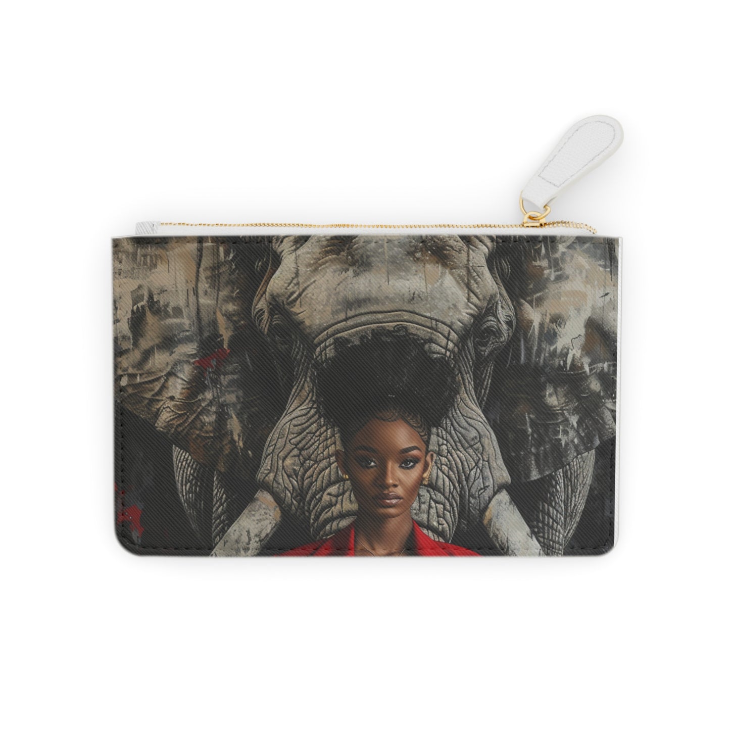 Red Diva and a Protective Elephant Mini Clutch Bag