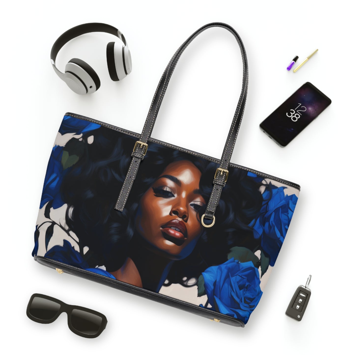 Serenity in Sapphire PU Leather Shoulder Bag