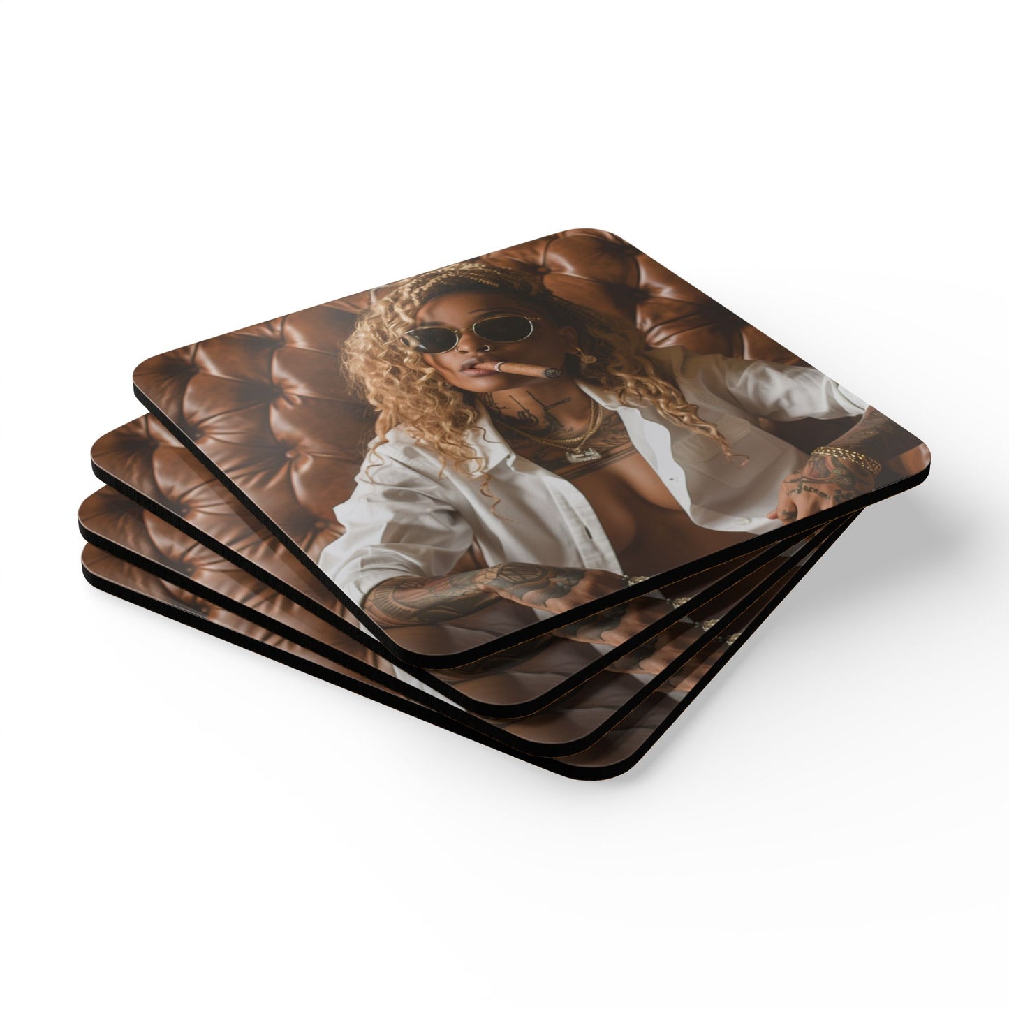 Ink & Ash Corkwood Coaster Set of 4