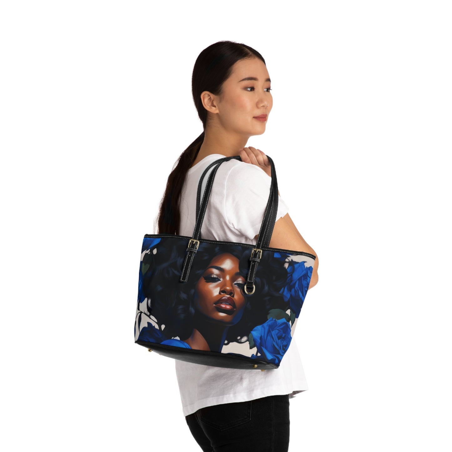 Serenity in Sapphire PU Leather Shoulder Bag