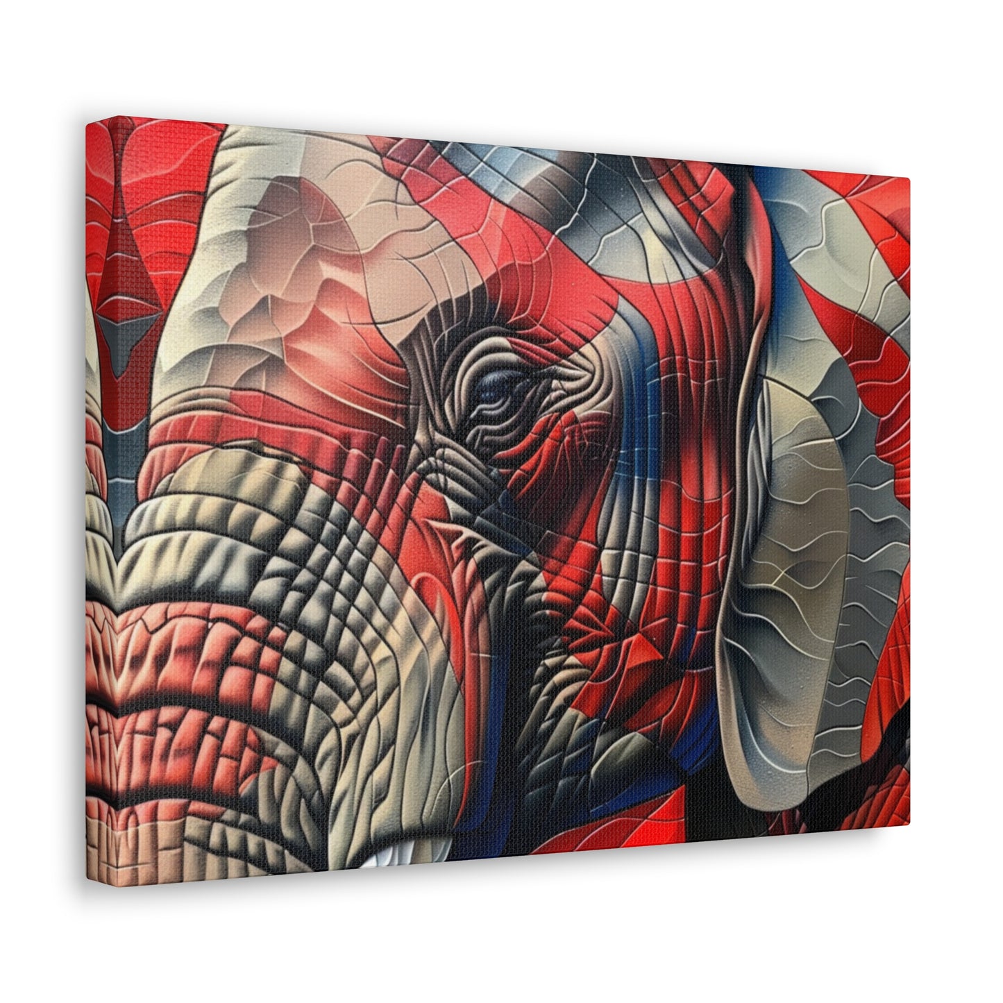 Red Elephant Canvas Wrap