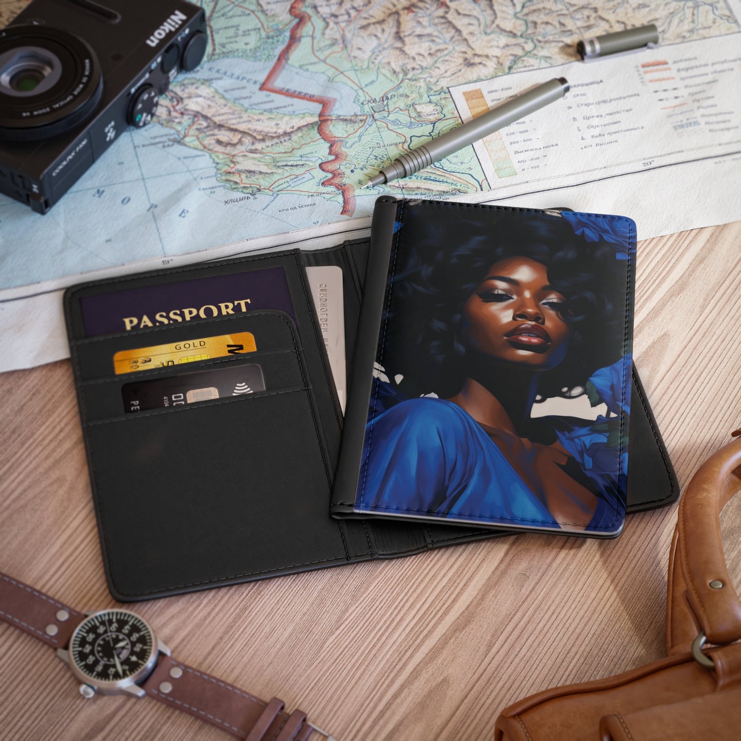 Serenity in Sapphire Passport Holder
