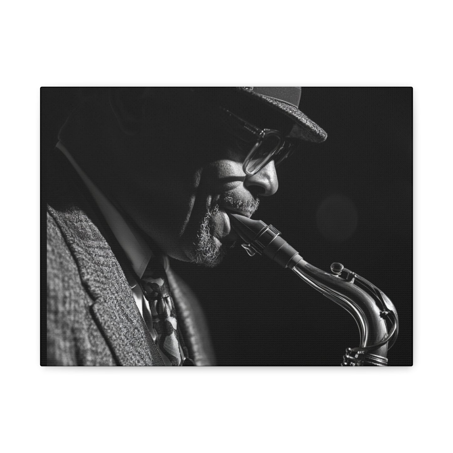 Soulful Sax Man Canvas Wrap