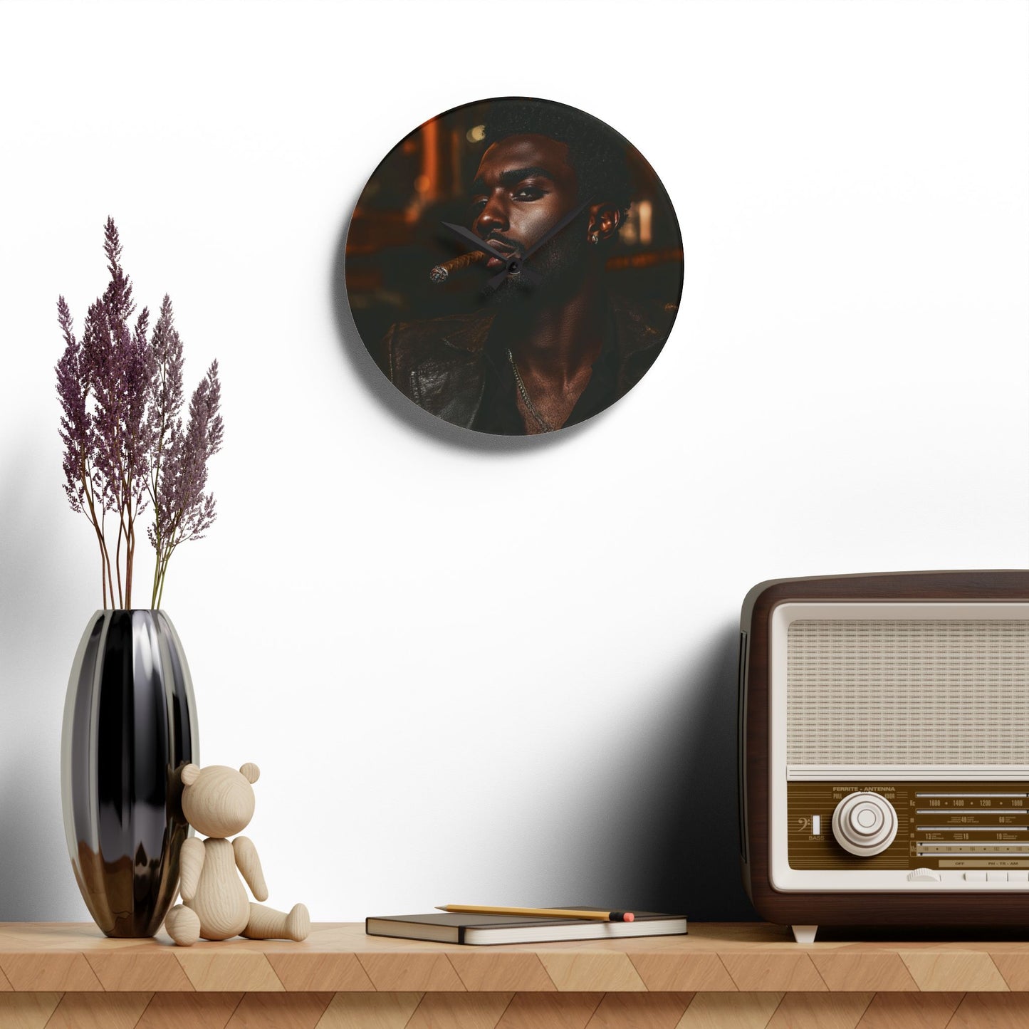 PSSITA Gentleman Acrylic Wall Clock