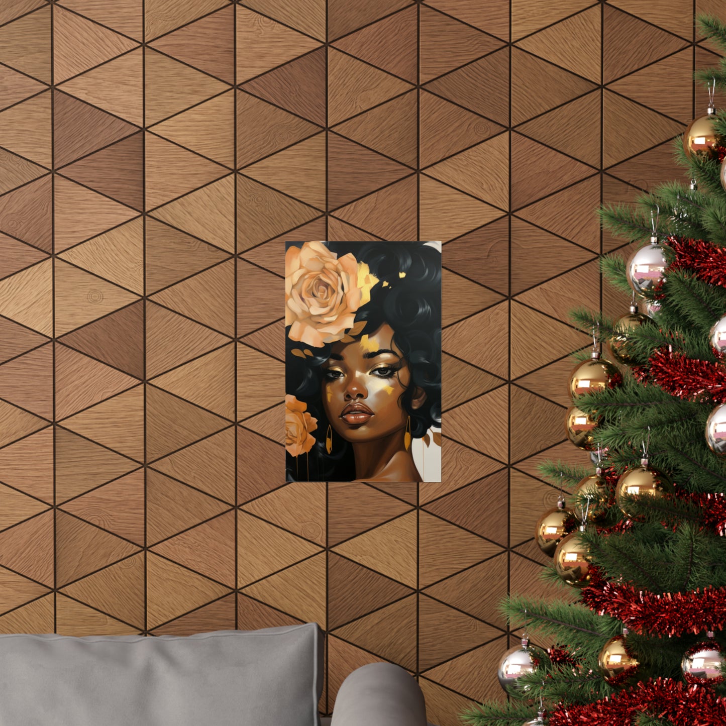 Beautiful Flowers Vertical Poster - Gold #1
