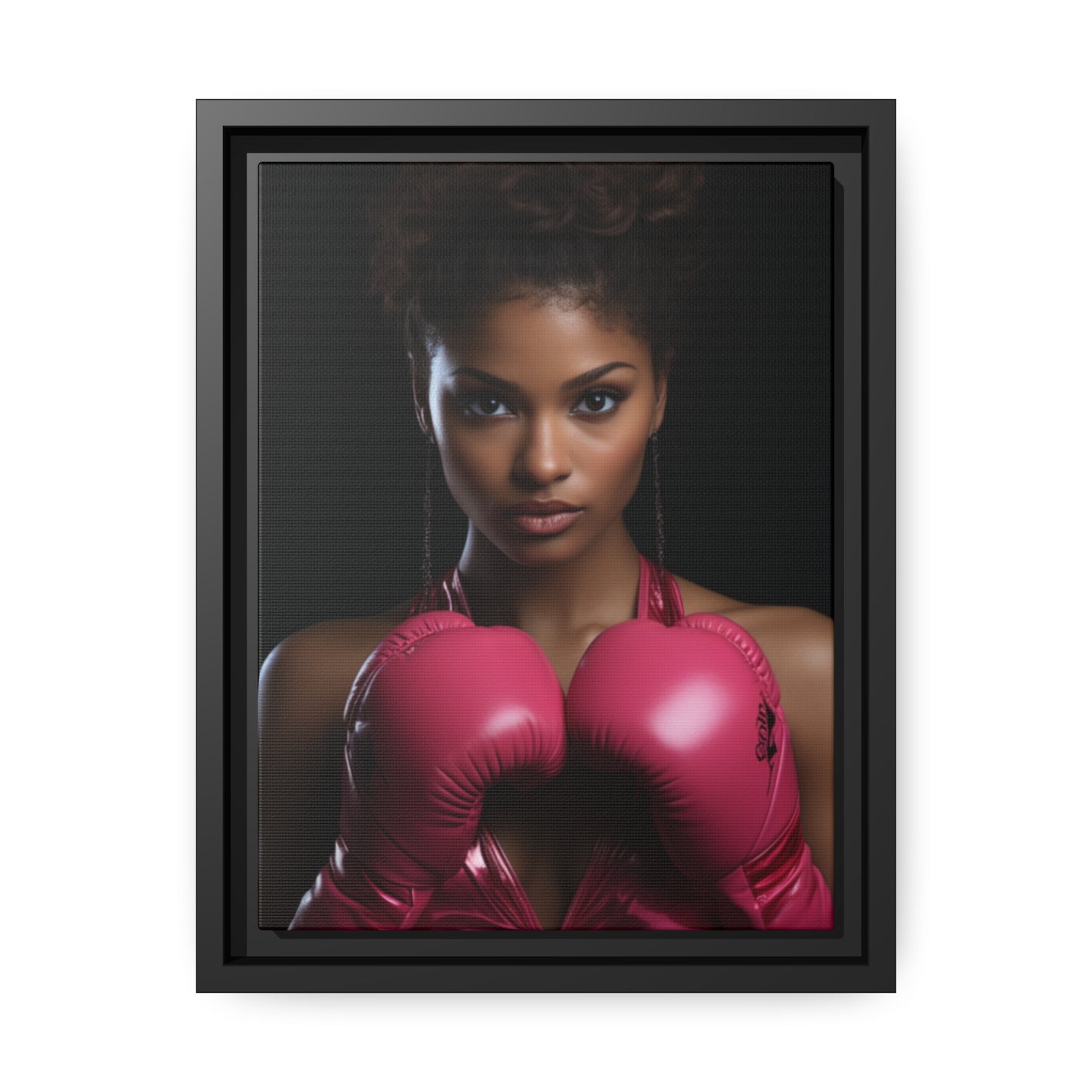 Breast Cancer Canvas With Black Frame