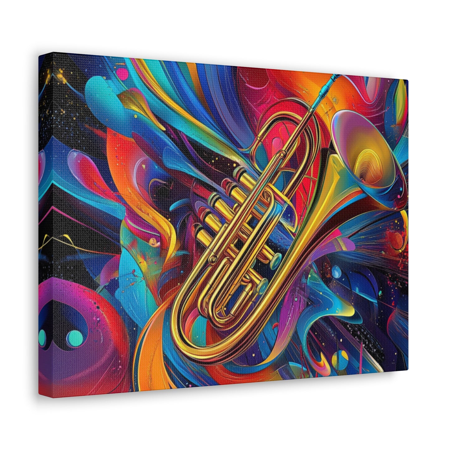Colorful Trombone Canvas Wrap