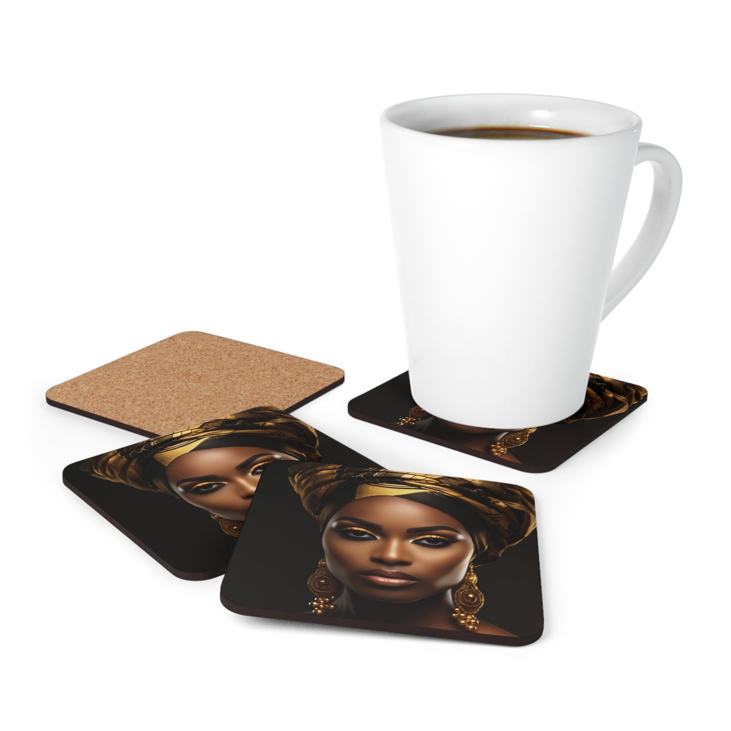 Ebony Expressions Corkwood Coaster Set of 4