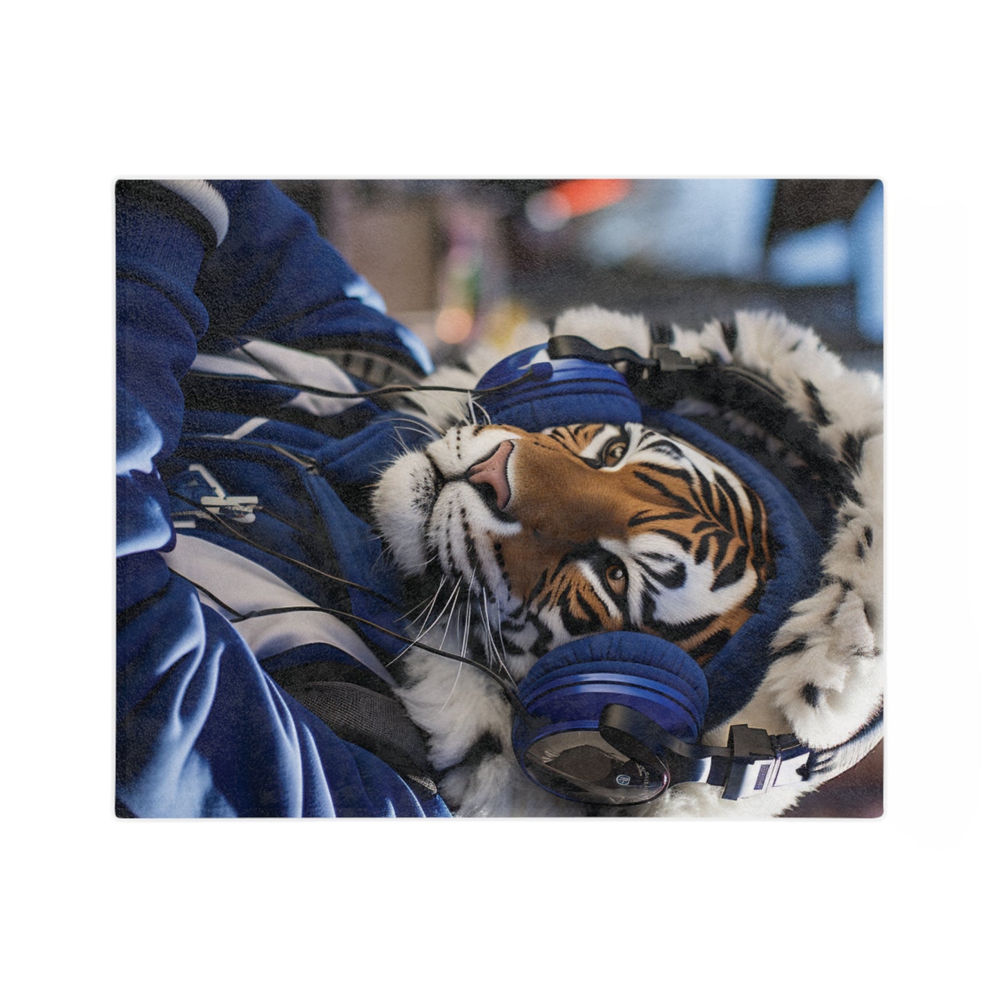 Chillin' Tiger Velveteen Minky Blanket