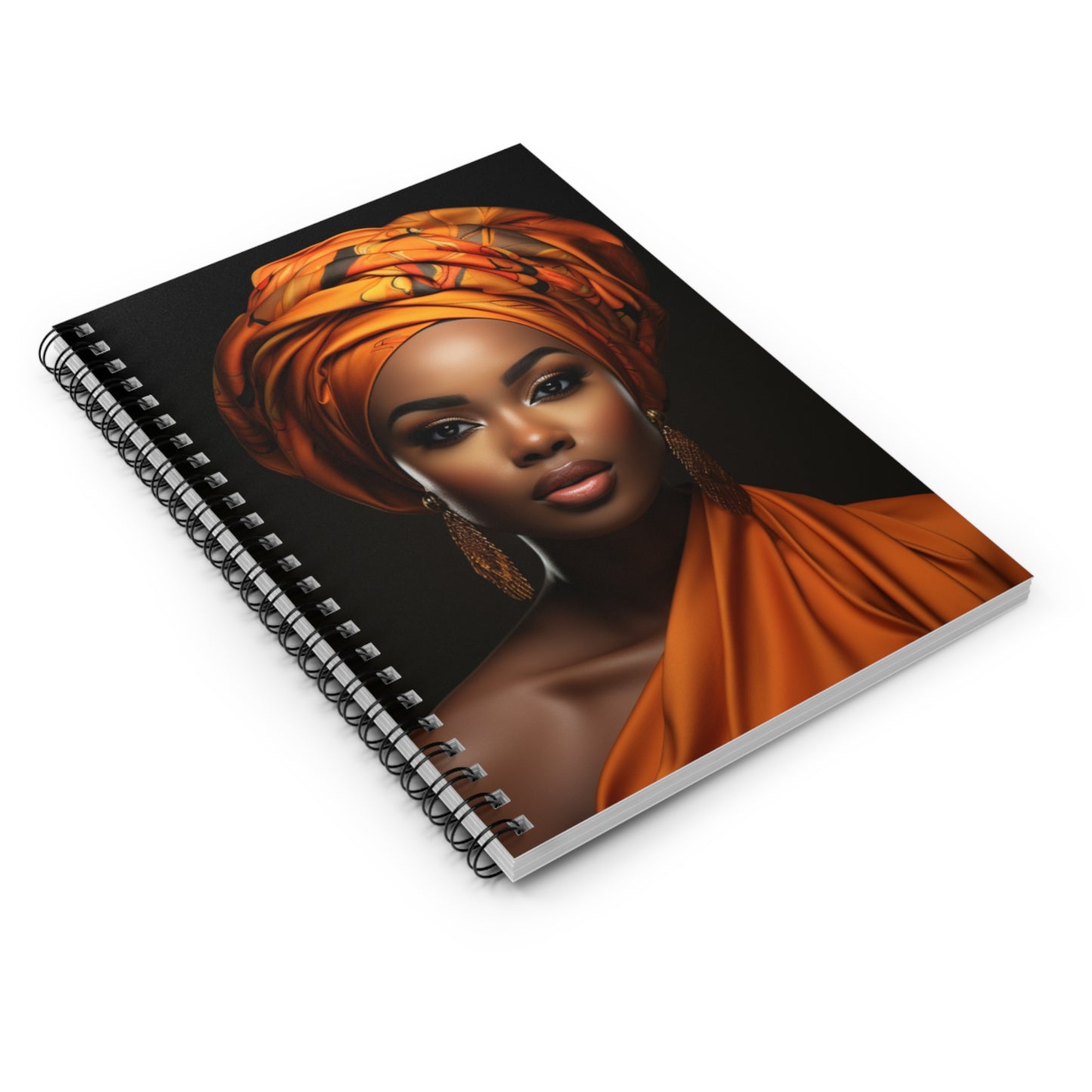 Black, Bold, and Beautiful Woman Spiral Notebook - Ruled Line