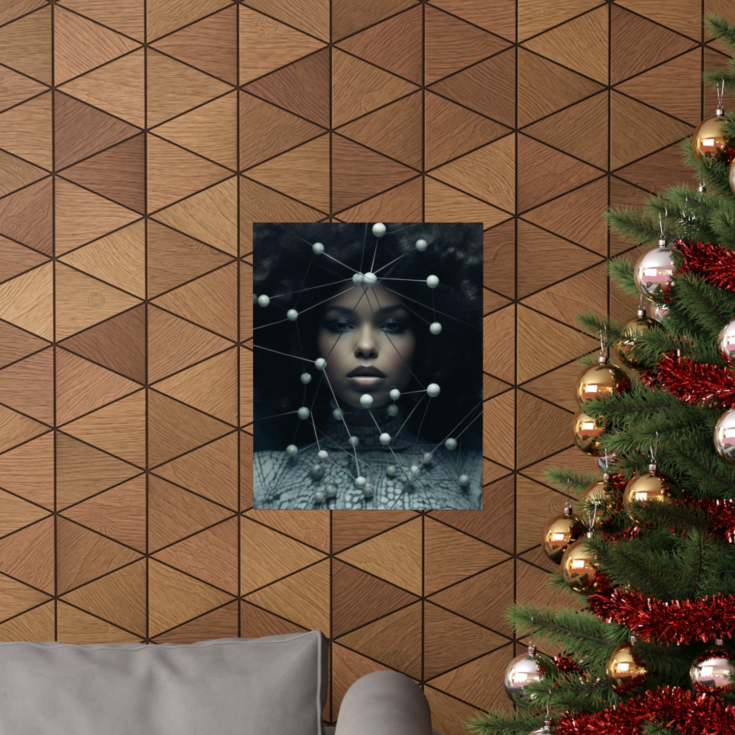 Futuristic Warrior Queen Vertical Poster