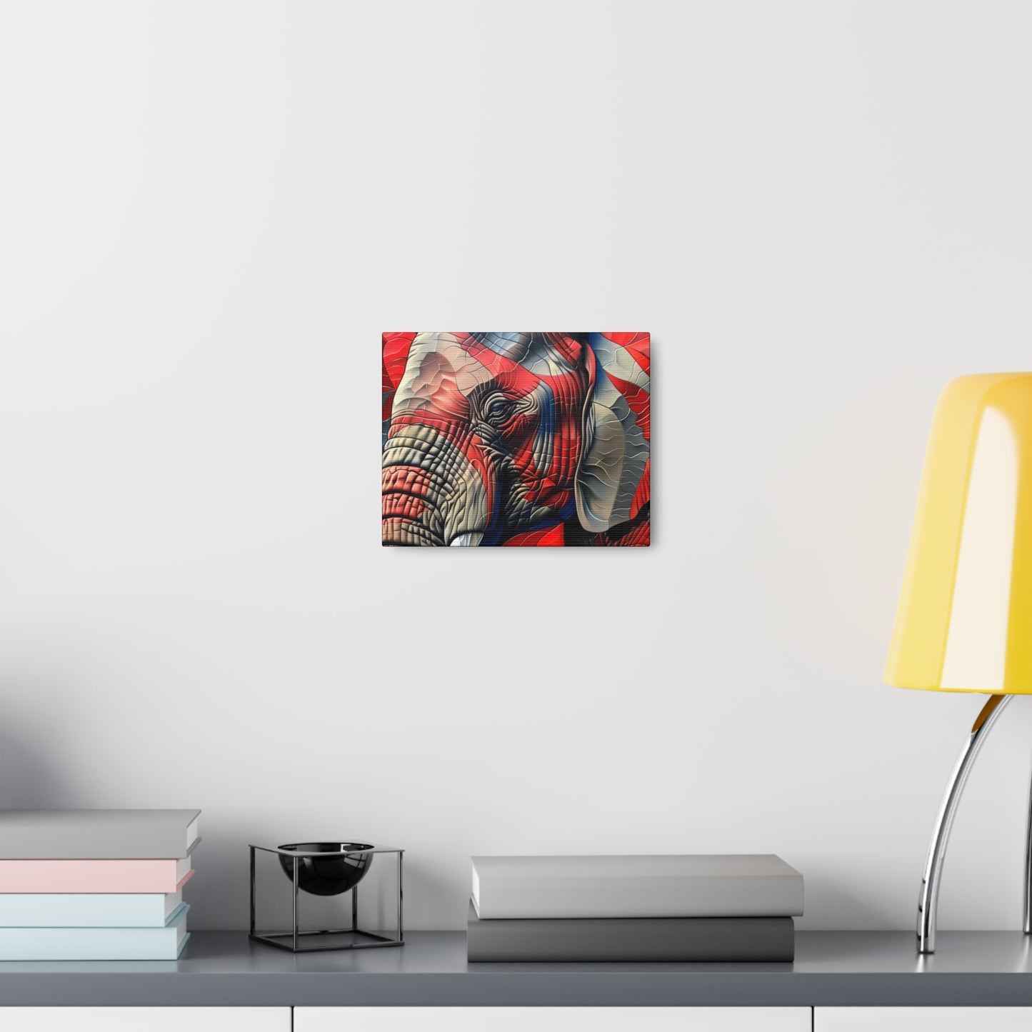 Red Elephant Canvas Wrap