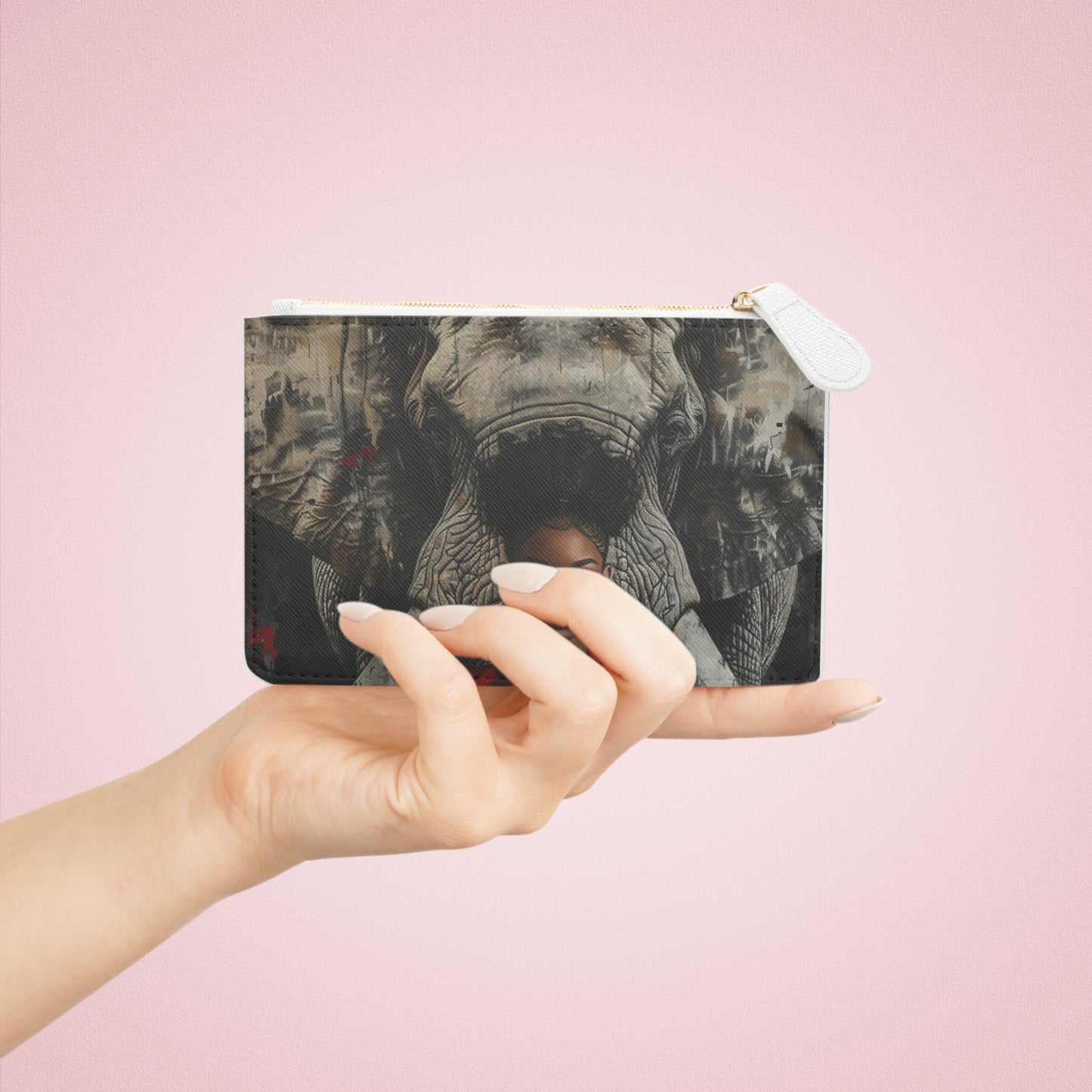Red Diva and a Protective Elephant Mini Clutch Bag