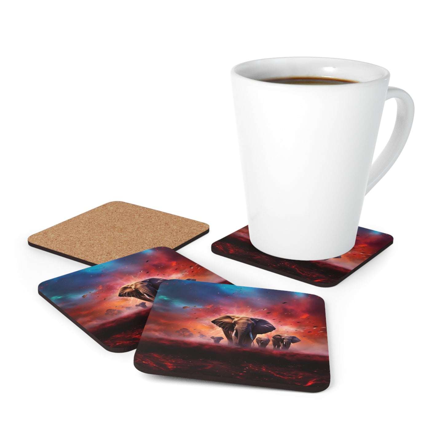 Elephant Parade Corkwood Coaster Set of 4