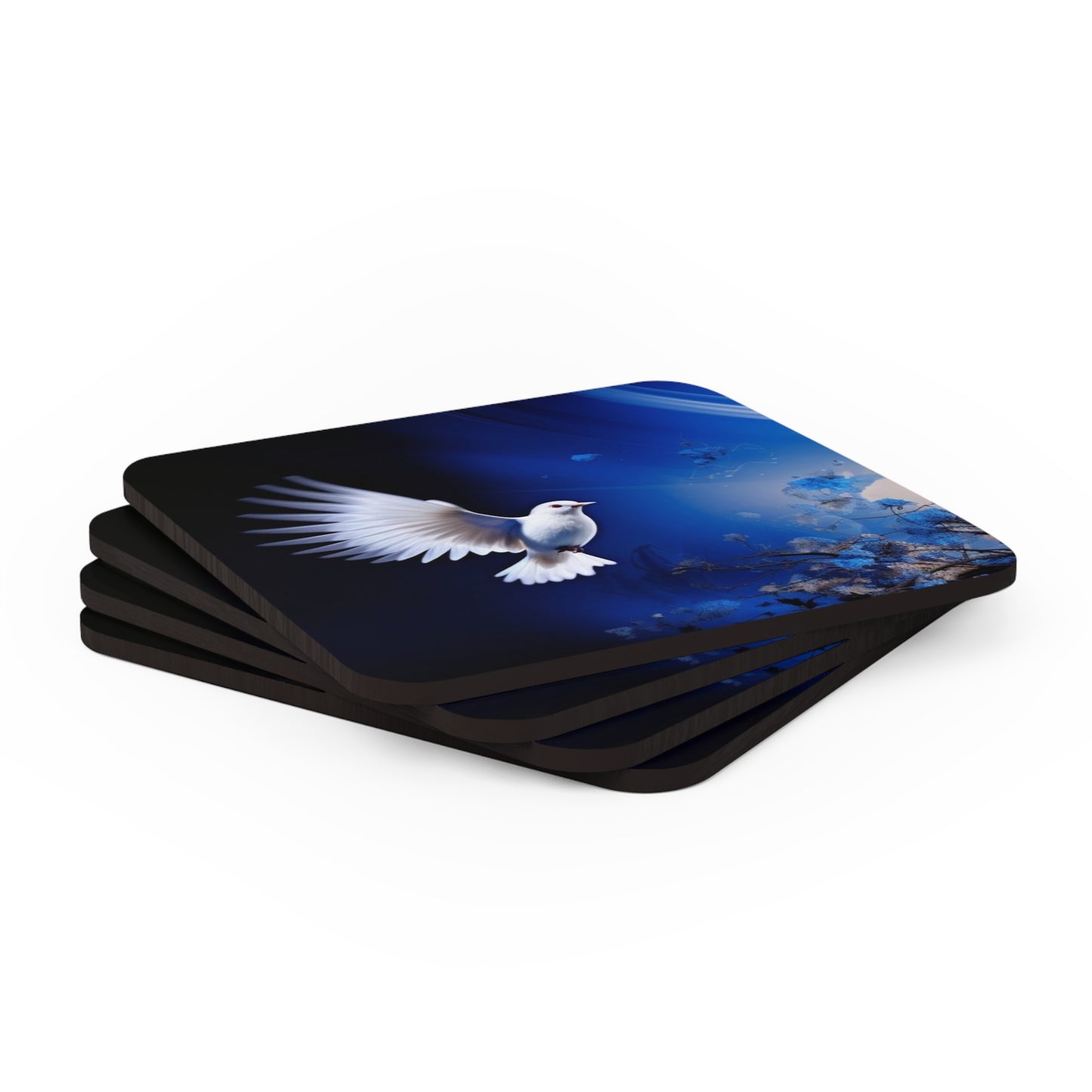 Doves Corkwood Coaster Set of 4
