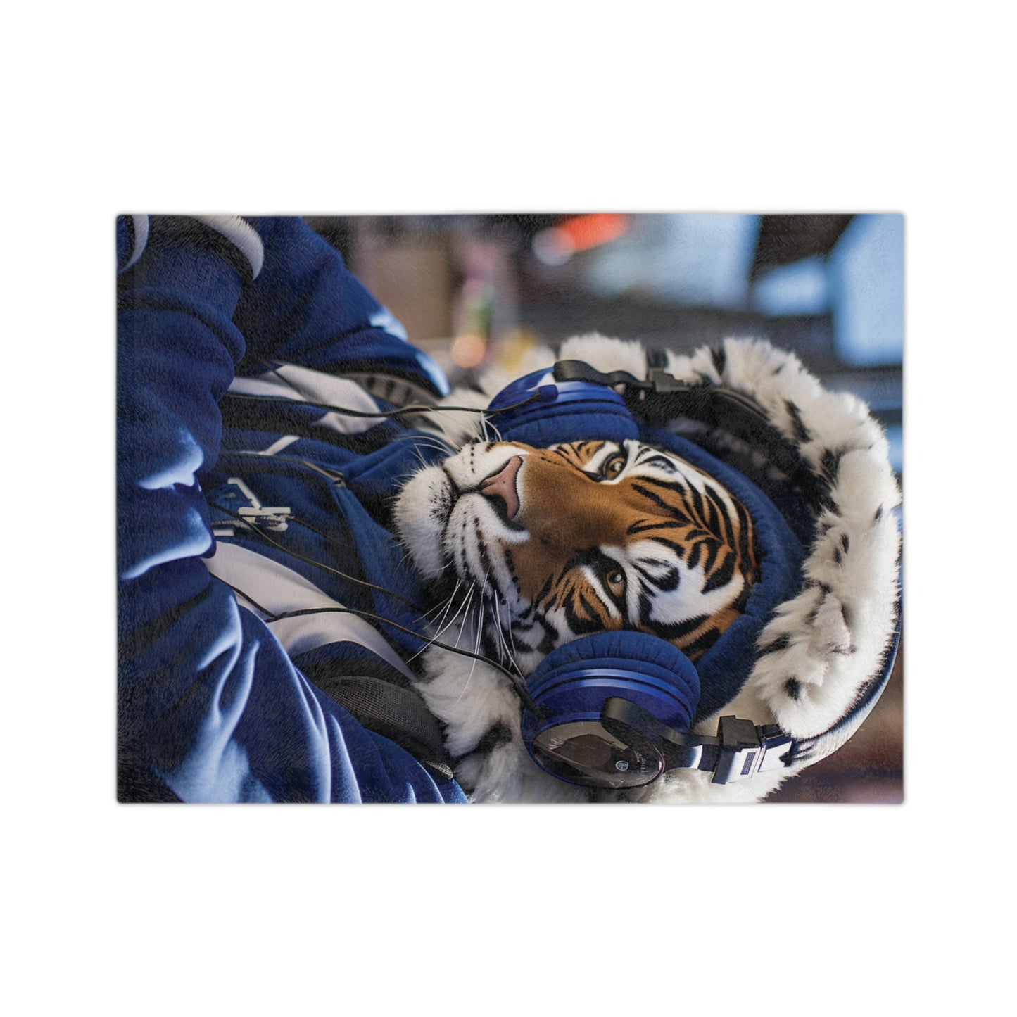 Chillin' Tiger Velveteen Minky Blanket