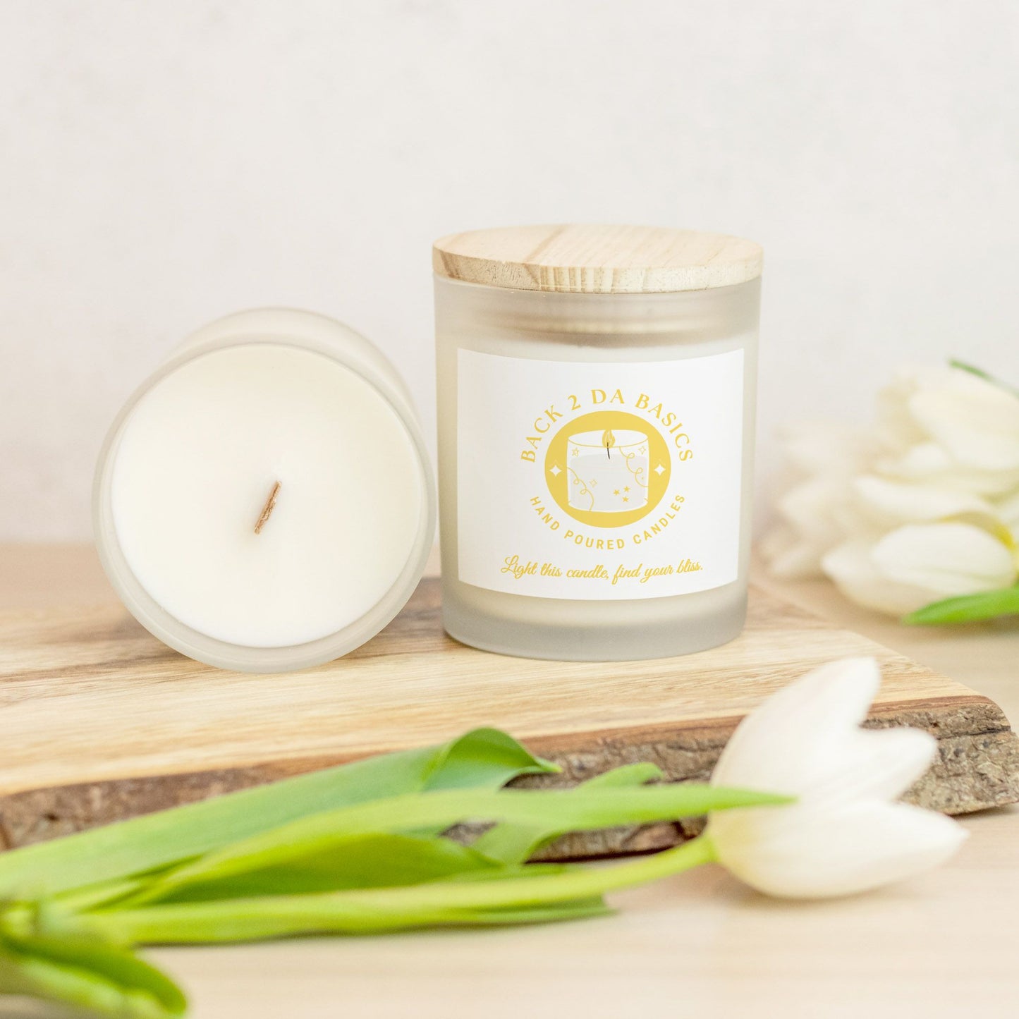 Find Your Bliss Frosted Glass (Hand Poured 11 oz) Candle