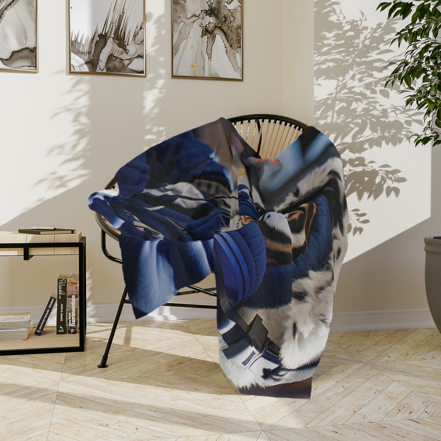 Chillin' Tiger Velveteen Minky Blanket