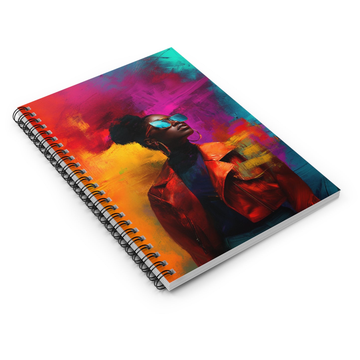 Colorful Diva Profile Spiral Notebook - Ruled Line