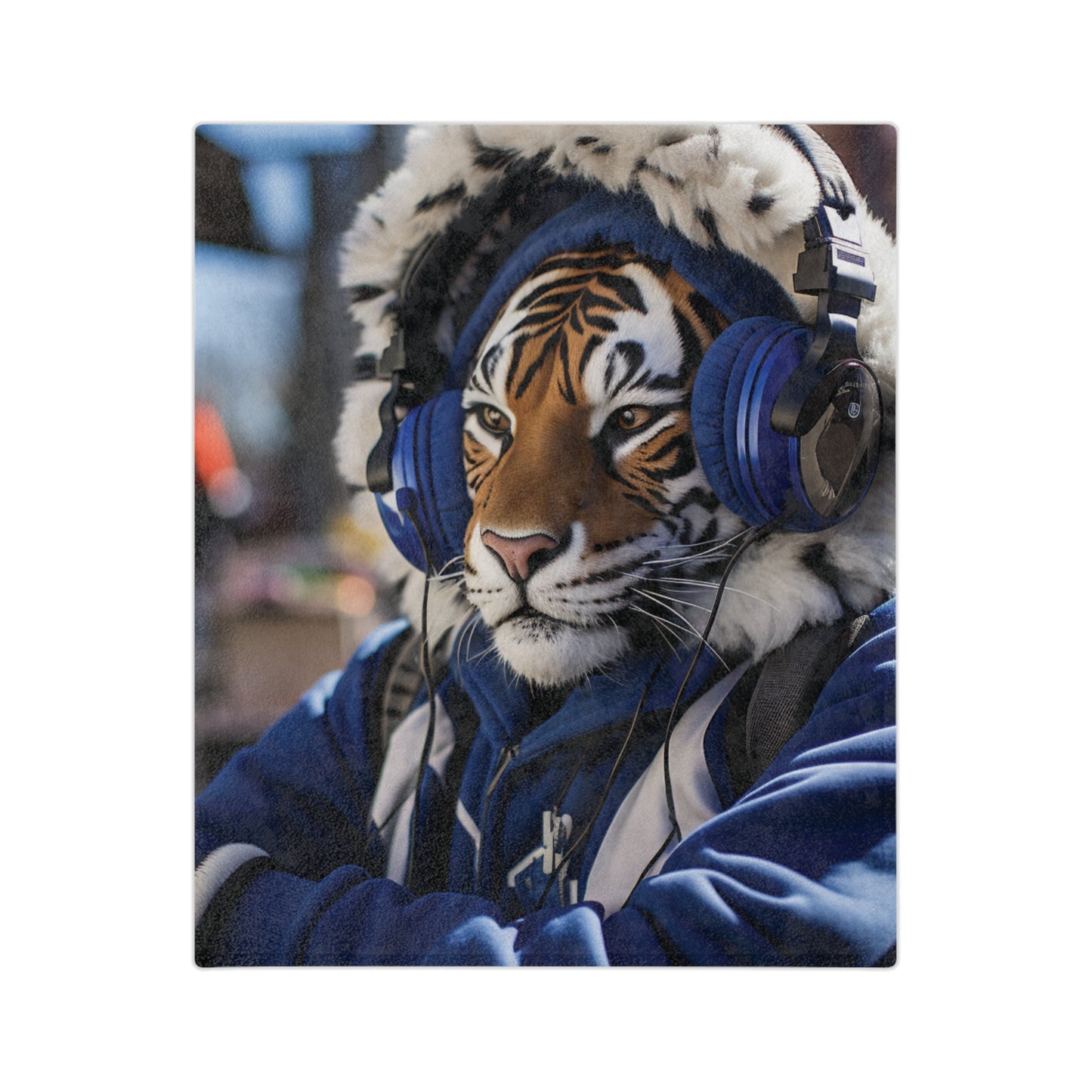 Chillin' Tiger Velveteen Minky Blanket