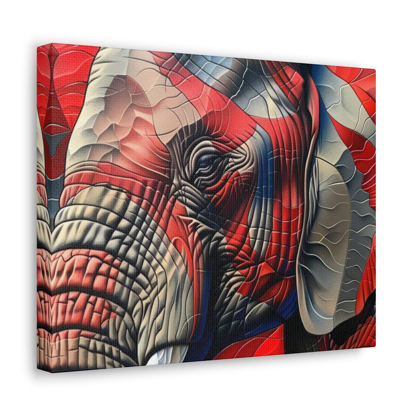 Red Elephant Canvas Wrap