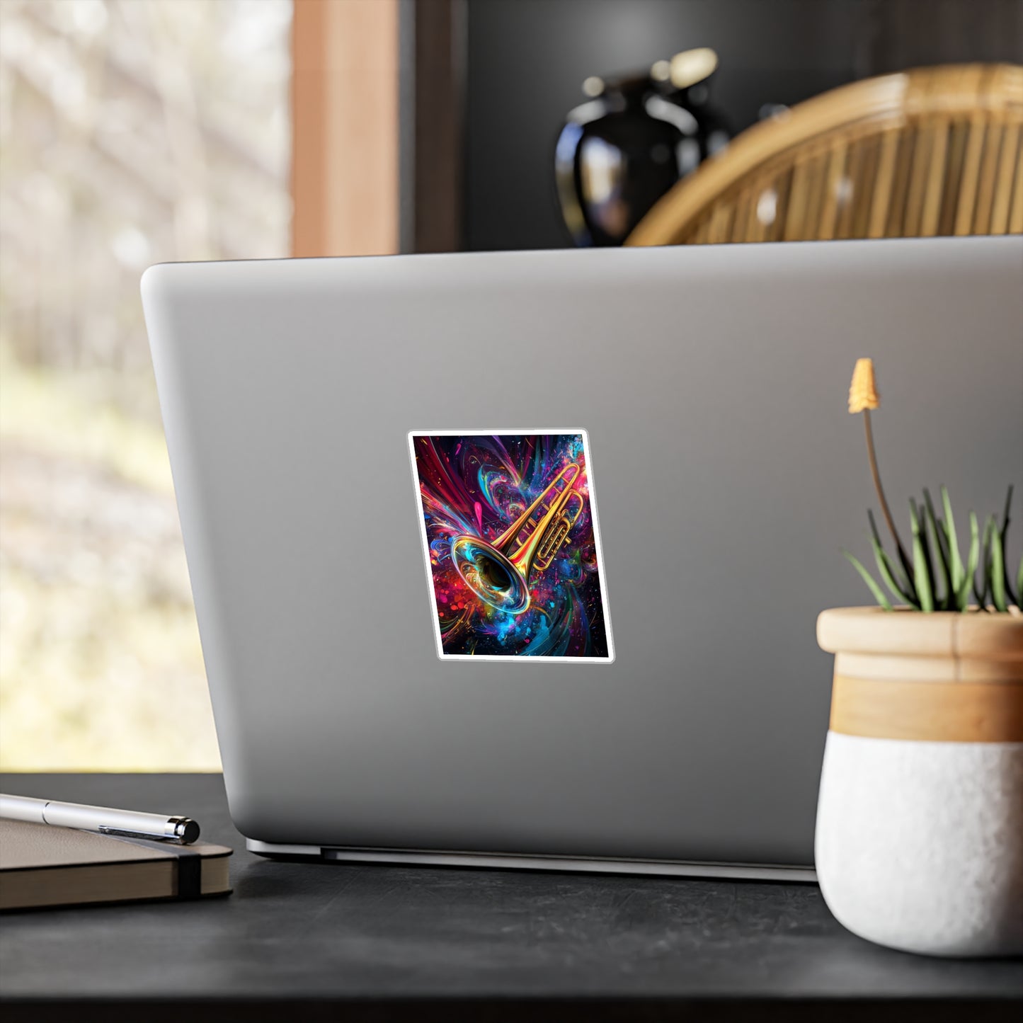 Jazzy Trombone Kiss-Cut Vinyl Decals