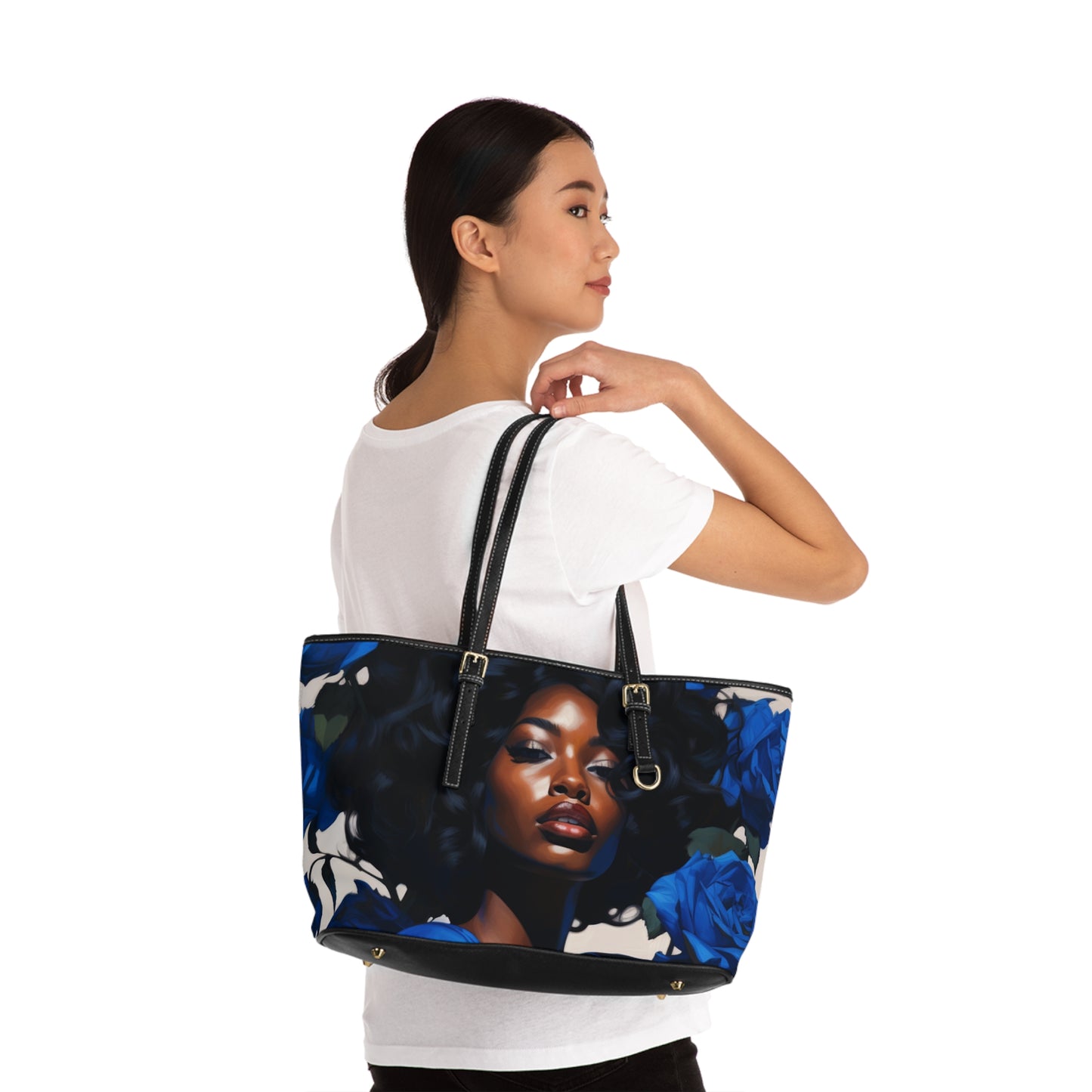 Serenity in Sapphire PU Leather Shoulder Bag