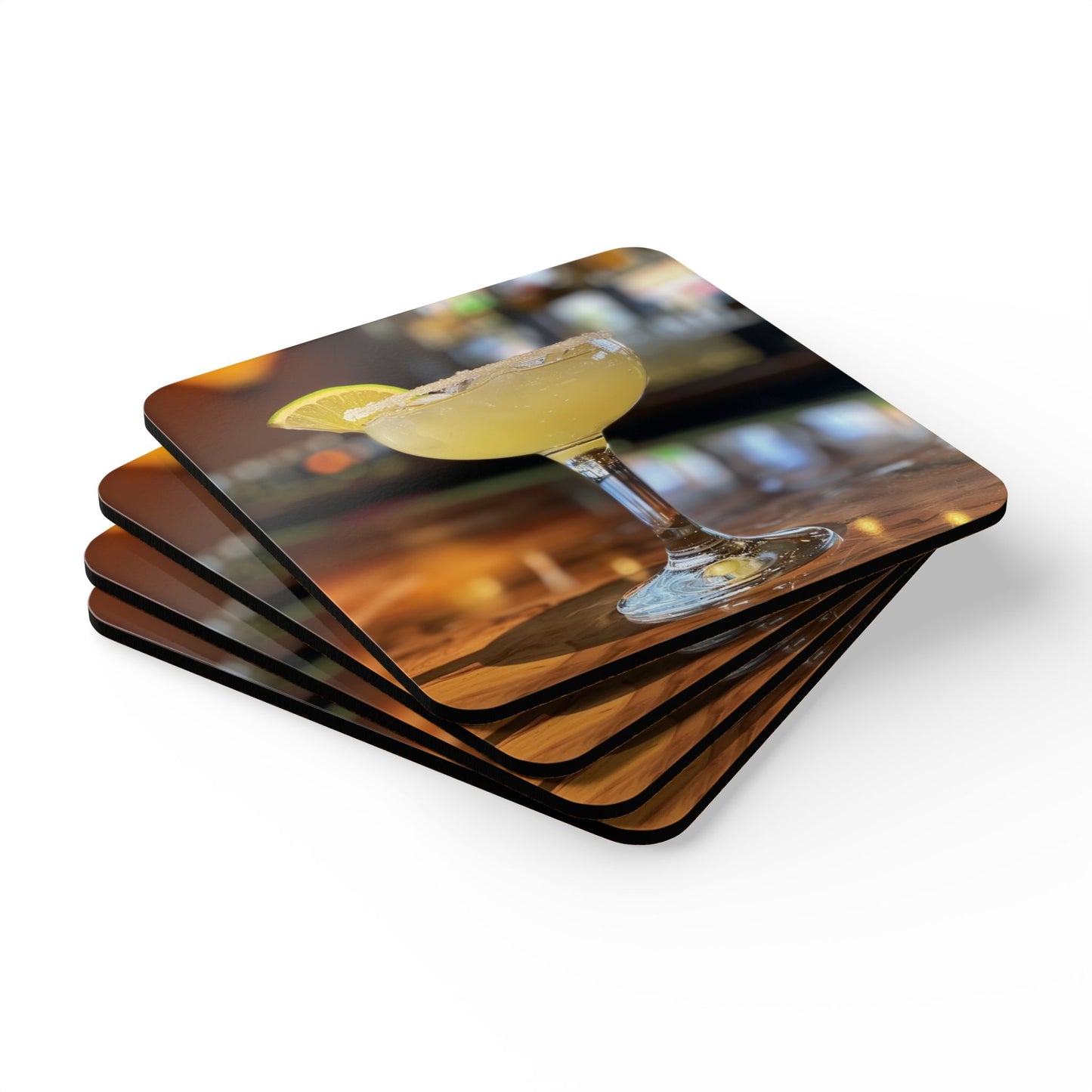 Top Shelf Margarita Corkwood Coaster Set of 4