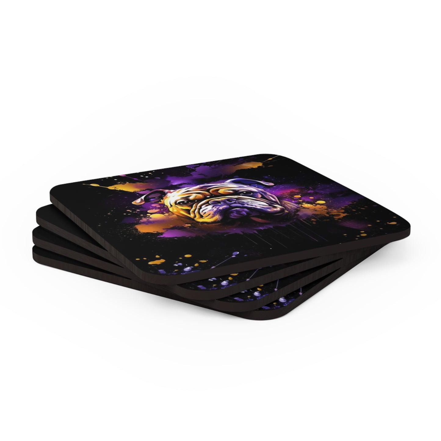 Protective Dog Corkwood Coaster Set of 4 - #2