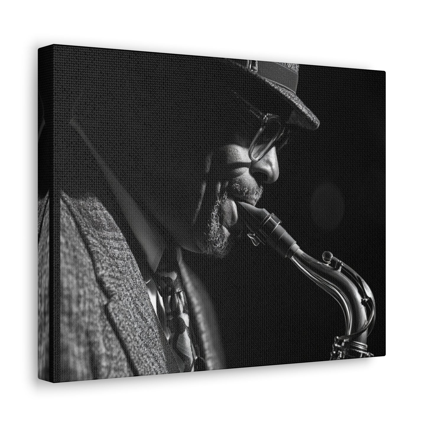 Soulful Sax Man Canvas Wrap