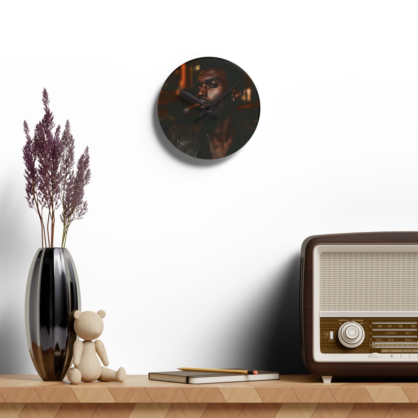 PSSITA Gentleman Acrylic Wall Clock