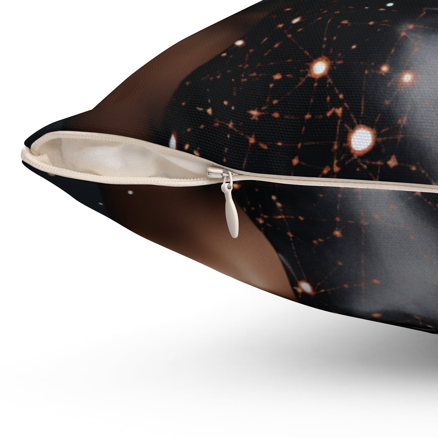 Futuristic Radiant Spun Polyester Square Pillow