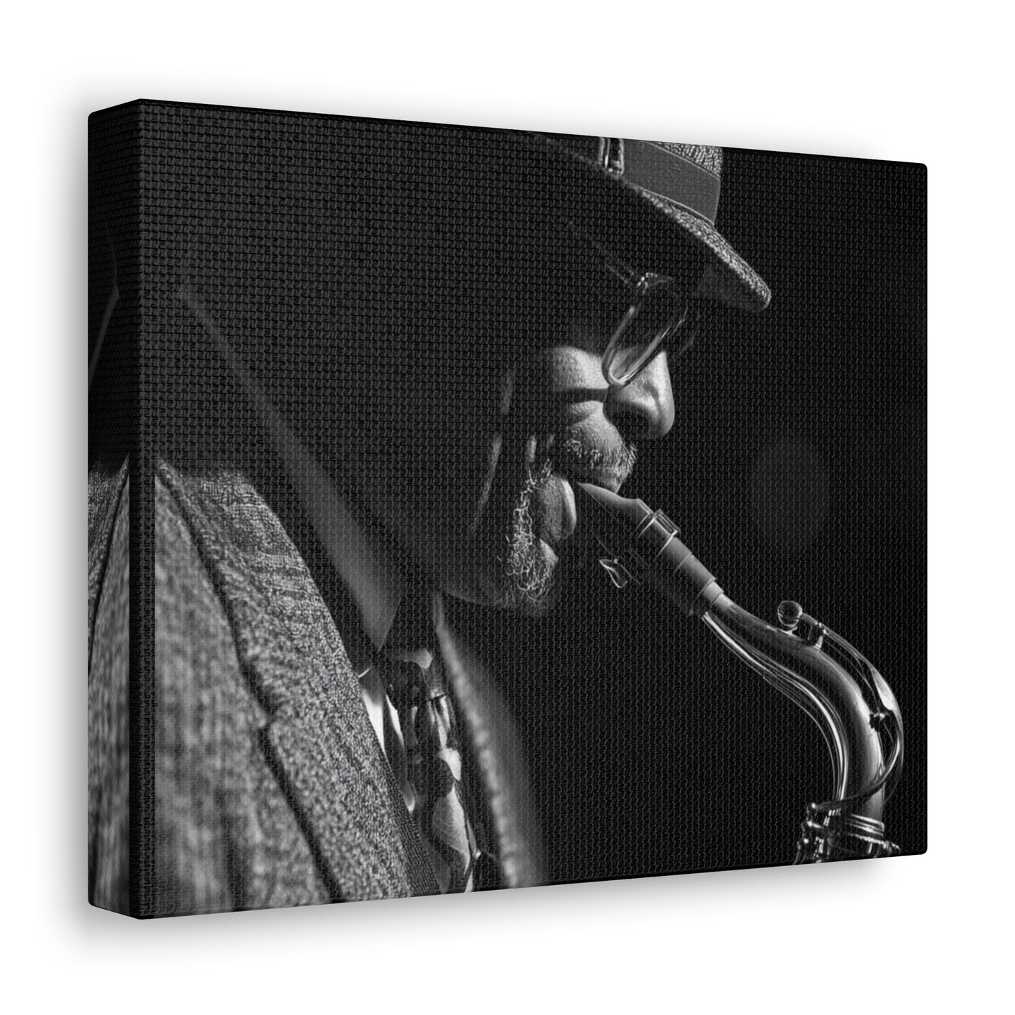 Soulful Sax Man Canvas Wrap
